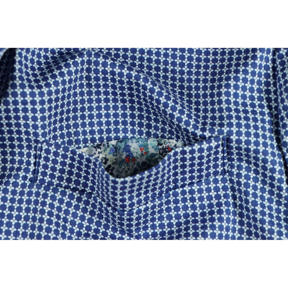 Robert Graham Mens Blue Geometric Micro Print Size 46 Sport Coat Blazer Jacket - Picture 6 of 9